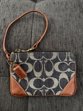 Y2K Coach Denim Wristlet